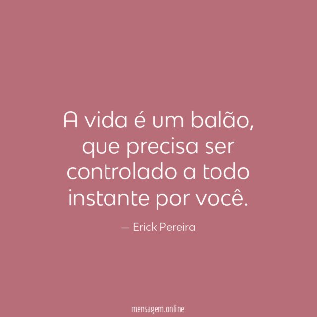 A vida é um balão