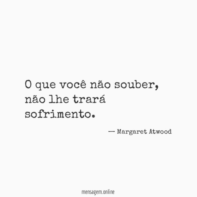O que você não souber