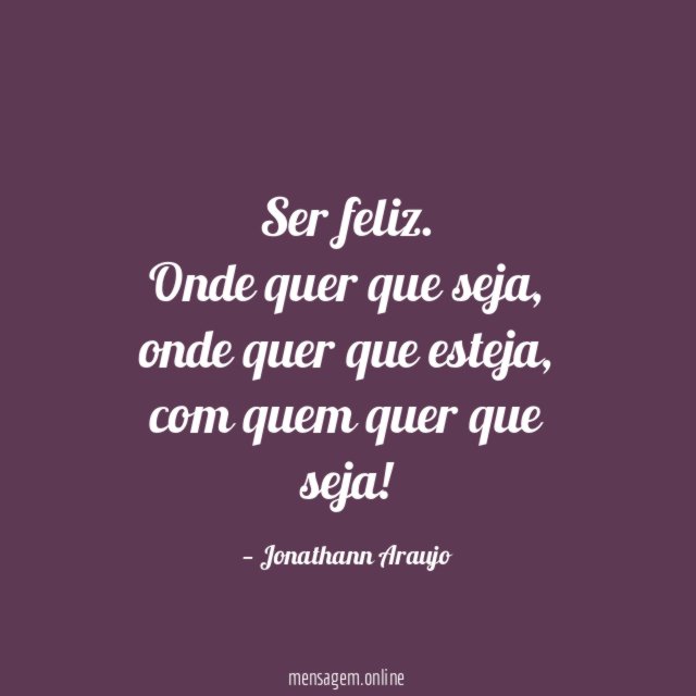 Ser feliz