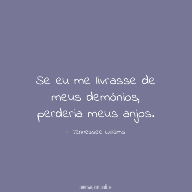 Se eu me livrasse de meus demónios