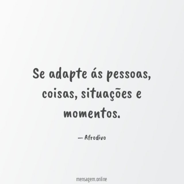 Se adapte ás pessoas