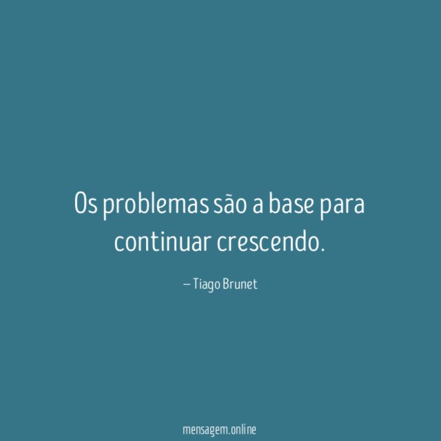 Os problemas são a base para continuar crescendo