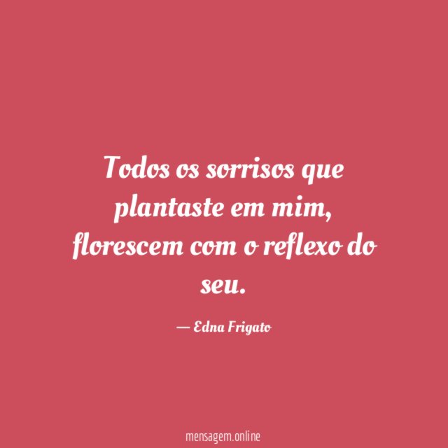 Todos os sorrisos que plantaste em mim