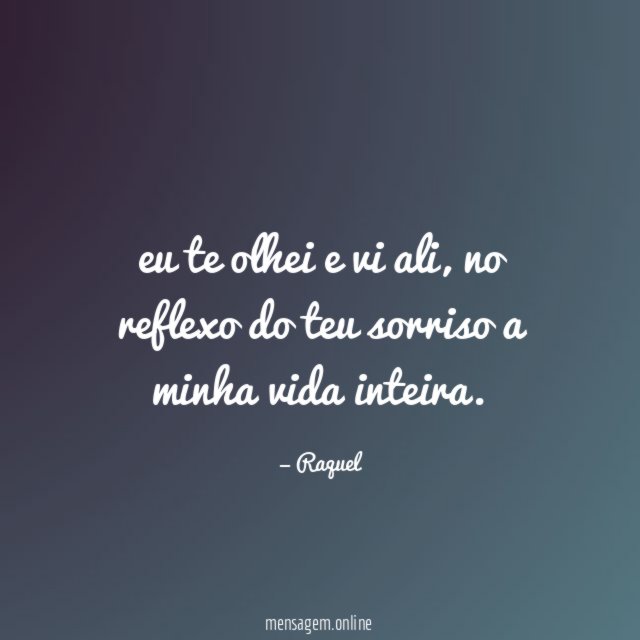 eu te olhei e vi ali