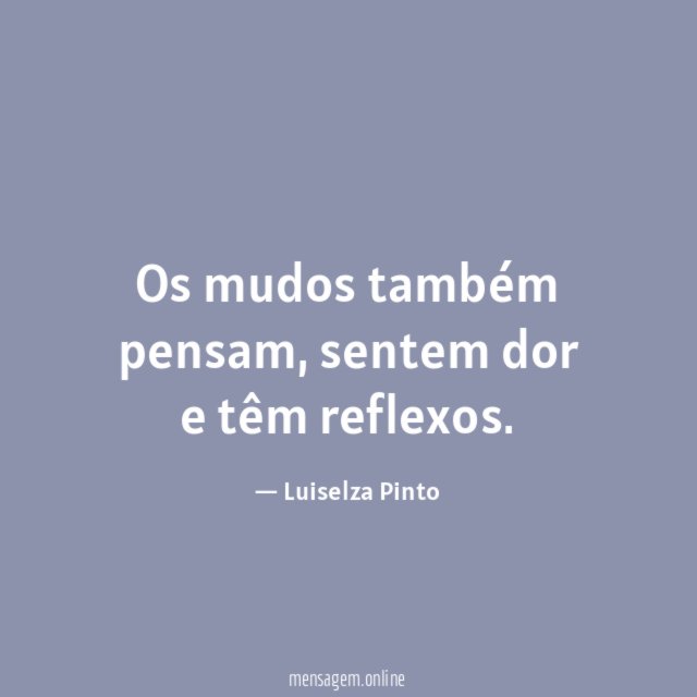 Os mudos também pensam