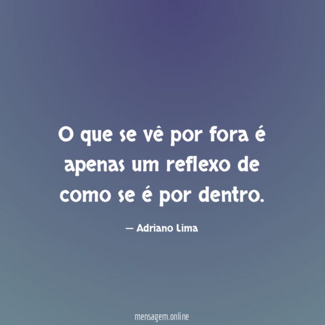O que se vê por fora é apenas