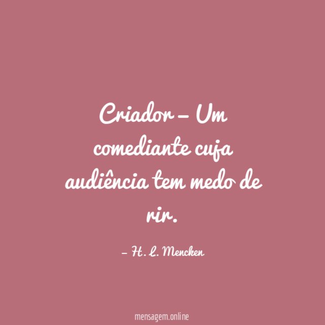 Criador — Um comediante cuja audiência tem medo de rir
