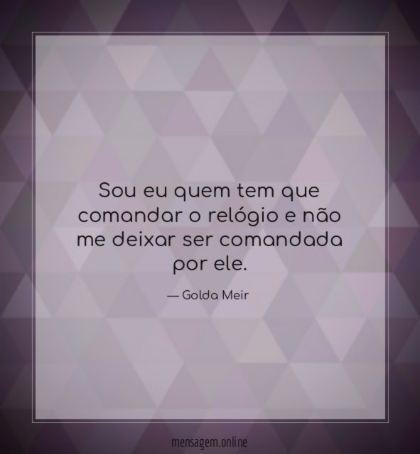 Sou eu quem tem que comandar o relógio