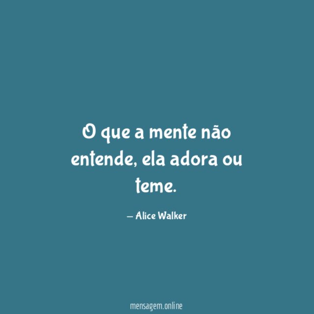 O que a mente não entende