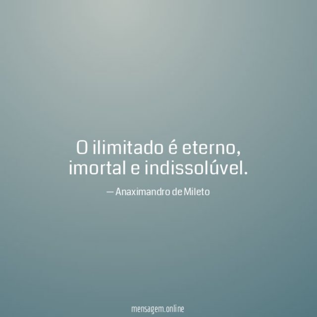 O ilimitado é eterno