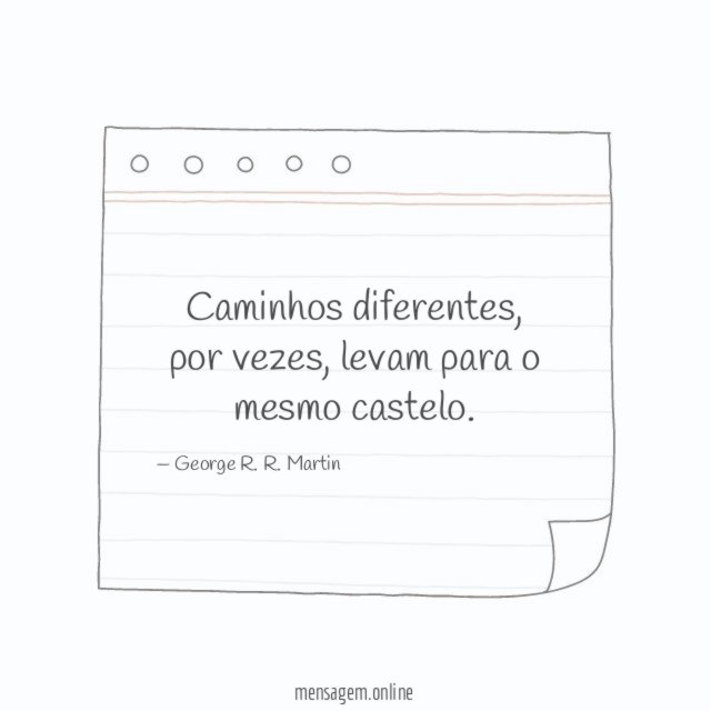 Caminhos diferentes