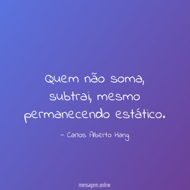 Quem não soma