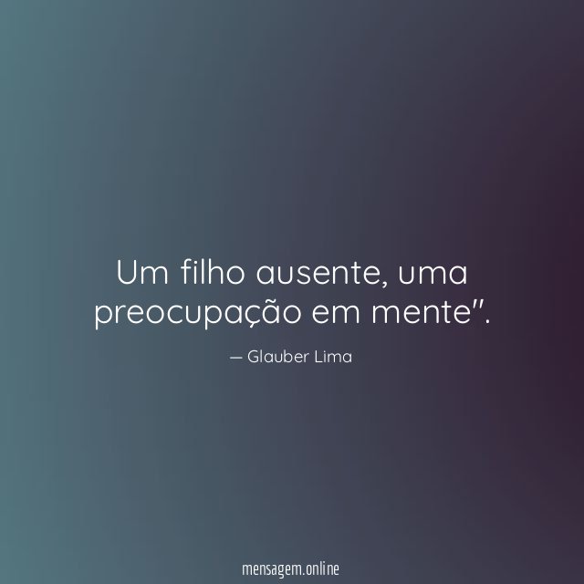 Um filho ausente