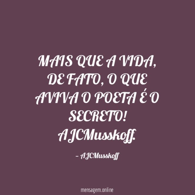MAIS QUE A VIDA