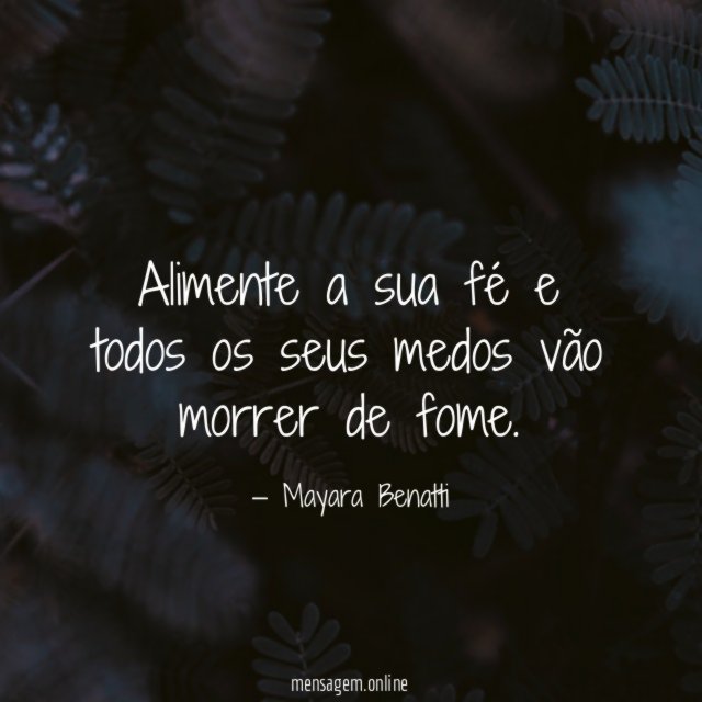 Alimente a sua fé e todos os seus
