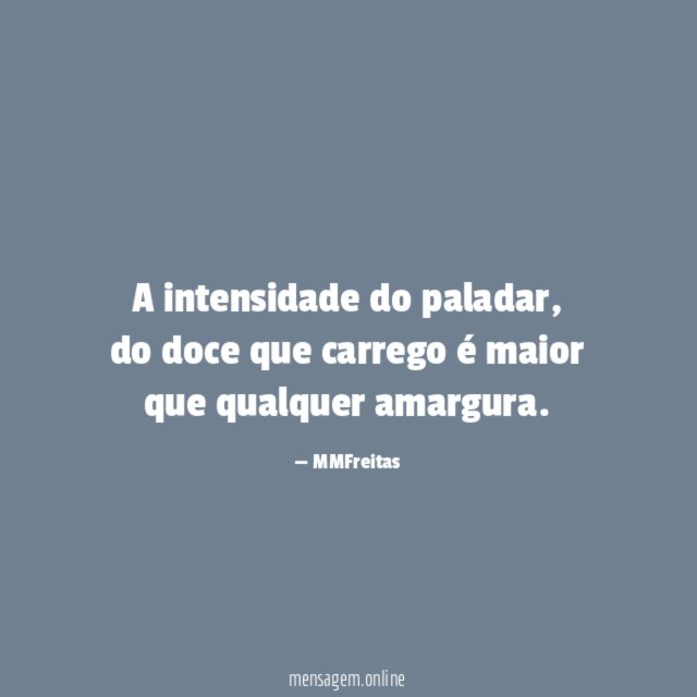 A intensidade do paladar