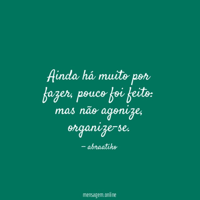 Ainda há muito por fazer