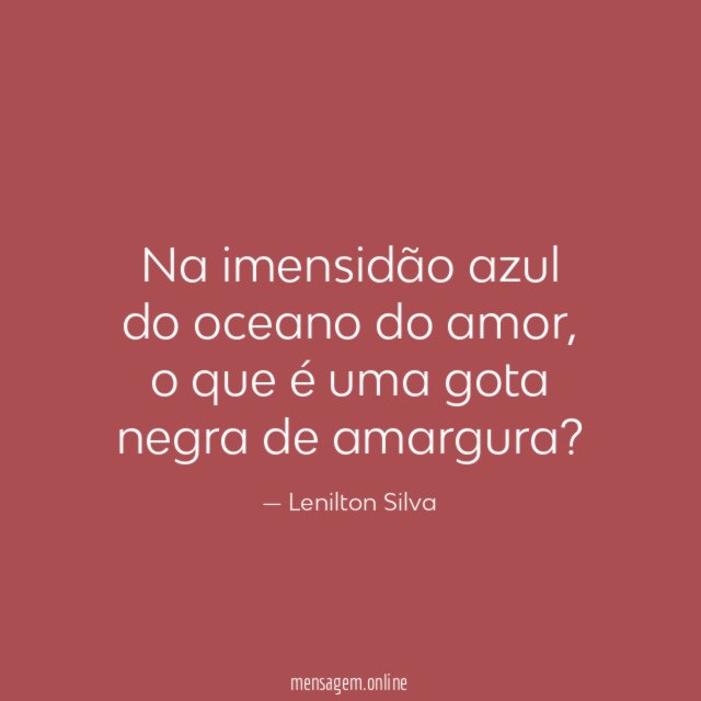 Na imensidão azul do oceano do amor
