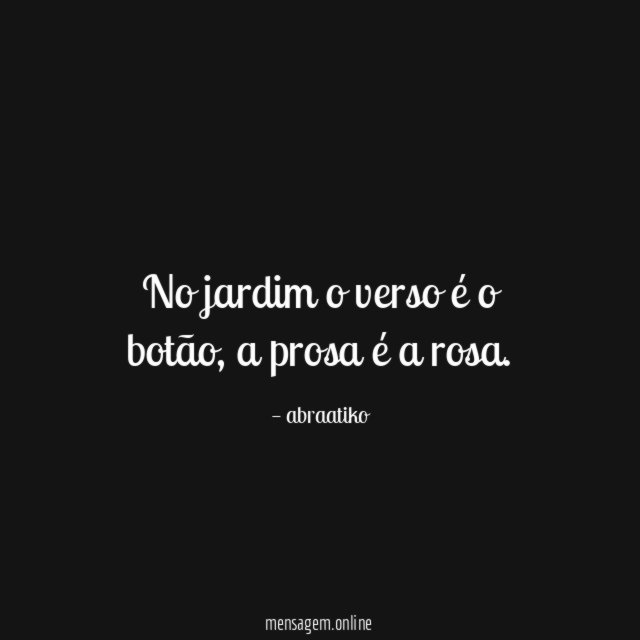 No jardim o verso é o botão