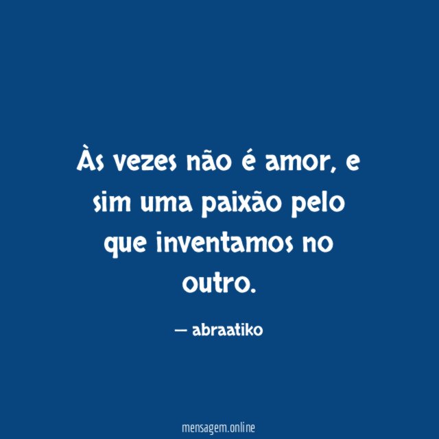 Às vezes não é amor