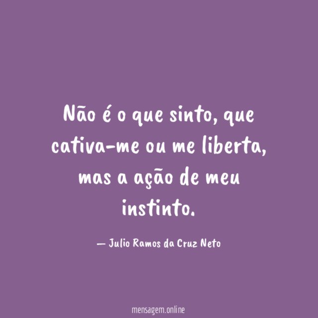 Não é o que sinto