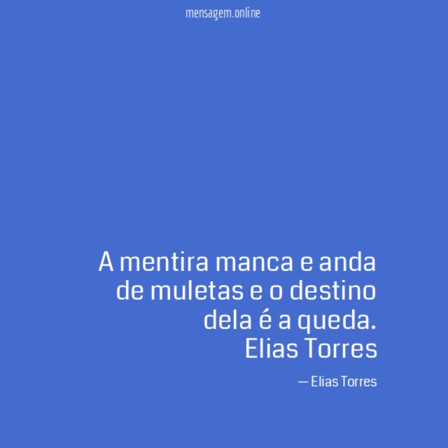 A mentira manca e anda de muletas