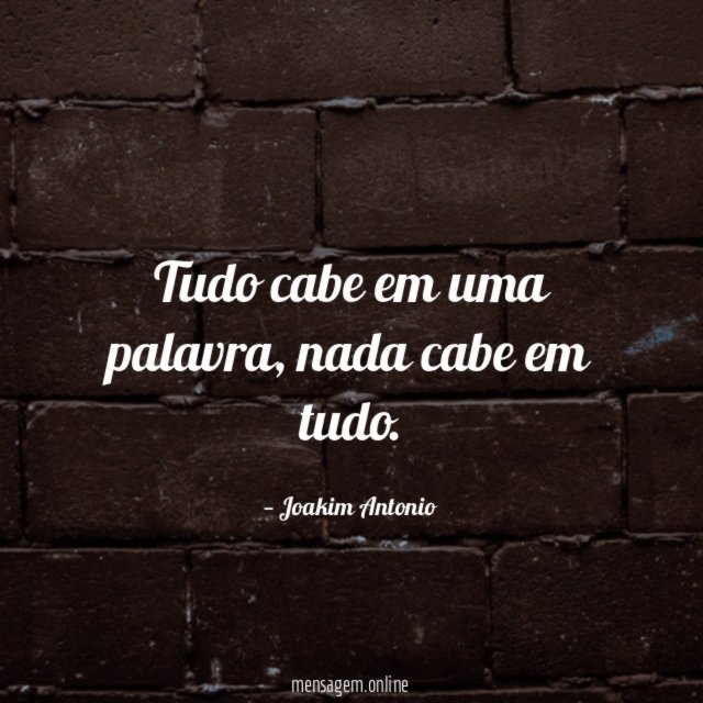 Tudo cabe em uma palavra