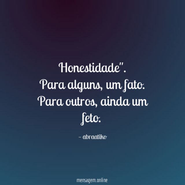 Honestidade"