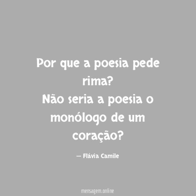 Por que a poesia pede rima