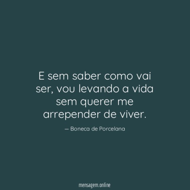 E sem saber como vai ser