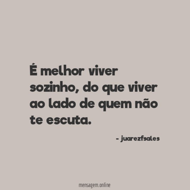 É melhor viver sozinho