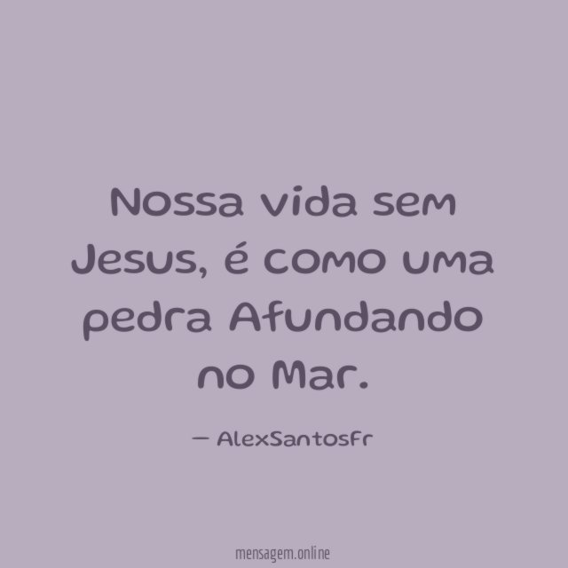 Nossa vida sem Jesus