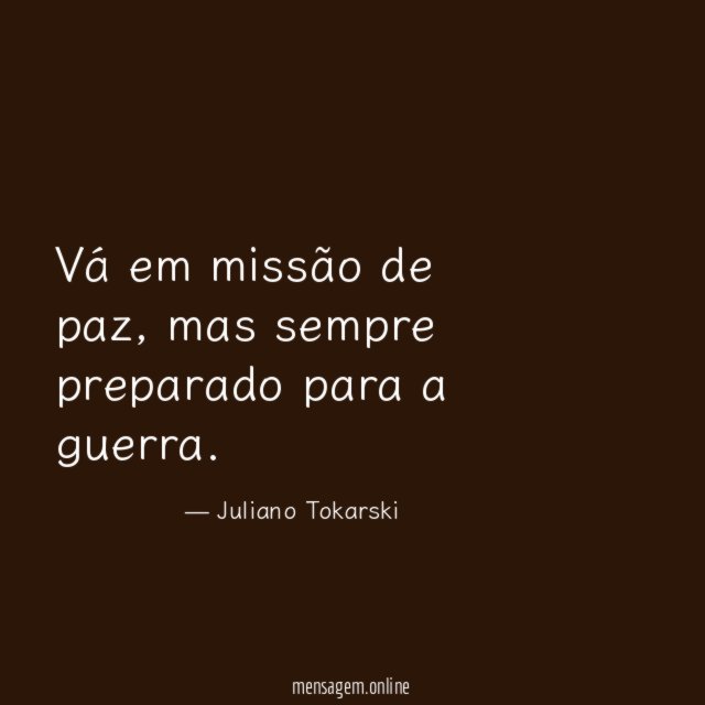 Vá em missão de paz