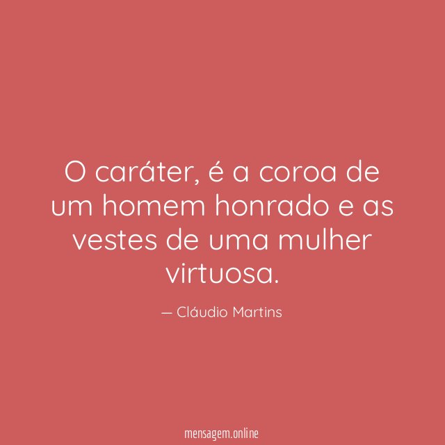O caráter