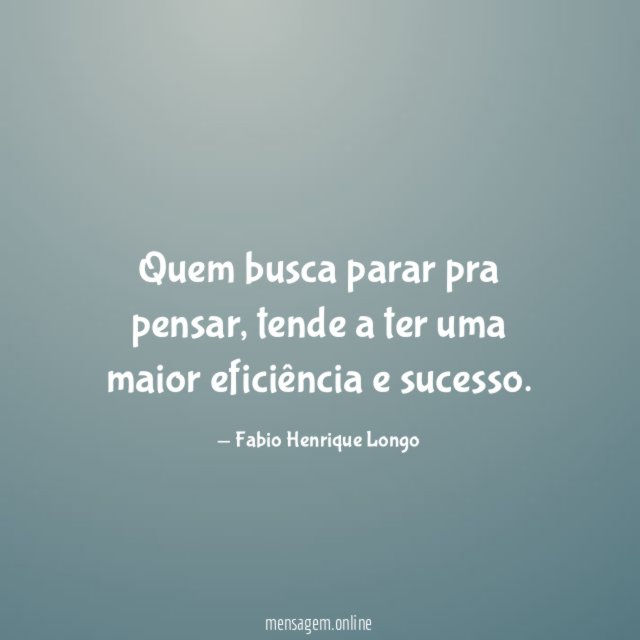 Quem busca parar pra pensar