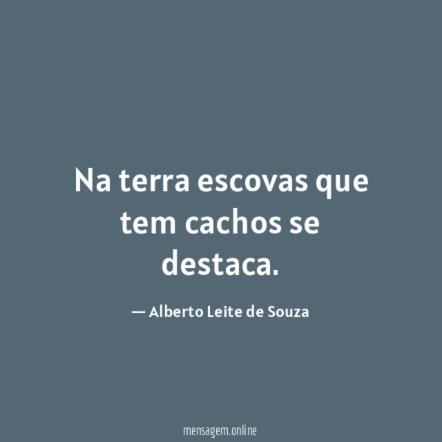 Na terra escovas que tem cachos se destaca