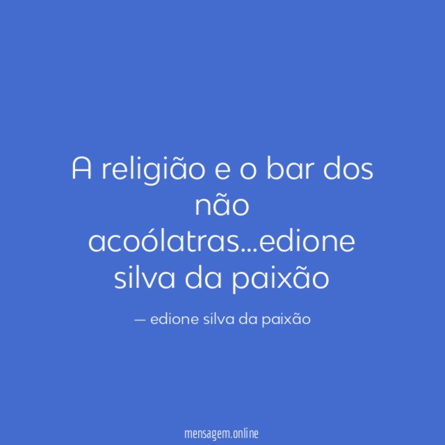 A religião e o bar dos não acoólatras