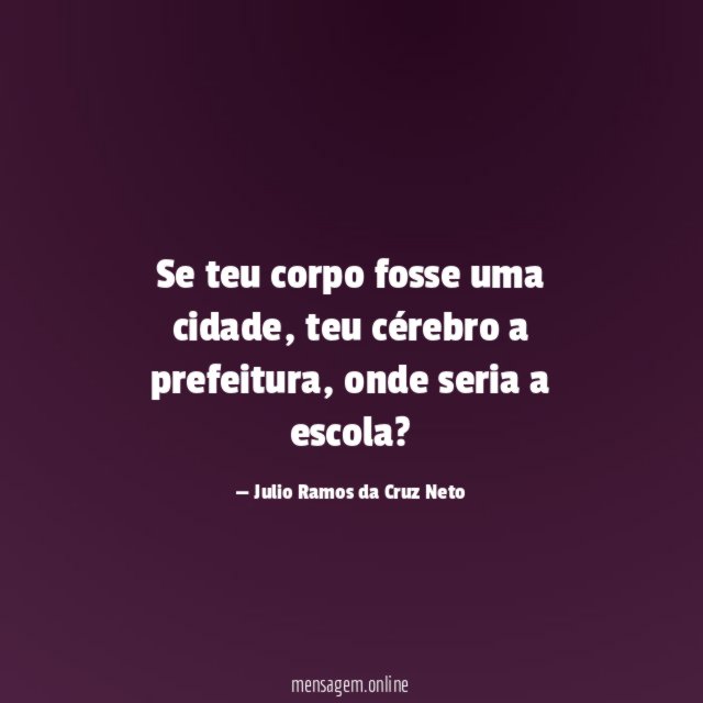 Se teu corpo fosse uma cidade
