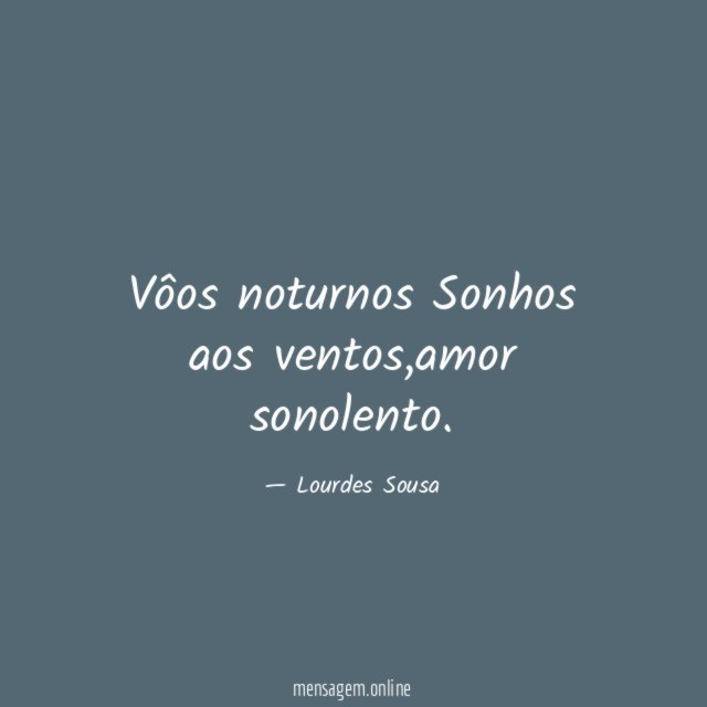 Vôos noturnos Sonhos aos ventos
