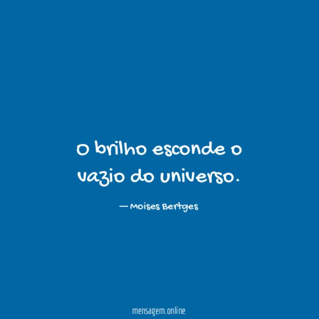 O brilho esconde o vazio do universo