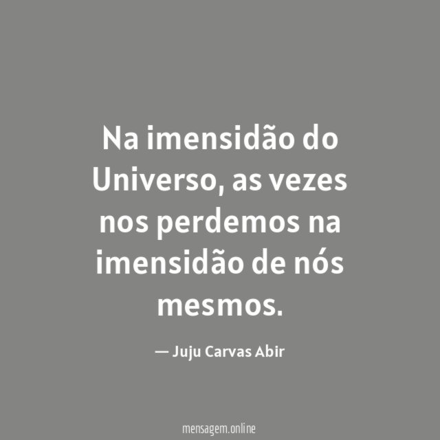 Na imensidão do Universo