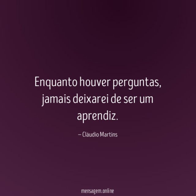 Enquanto houver perguntas