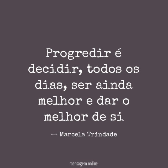 Progredir é decidir