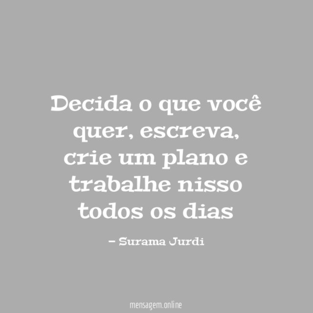 Decida o que você quer
