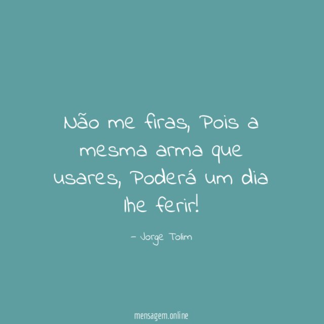 Não me firas