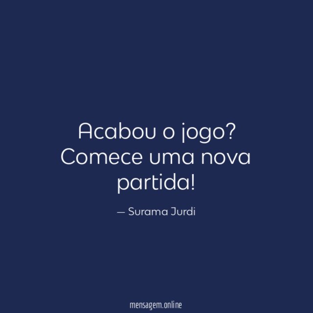 Acabou o jogo
