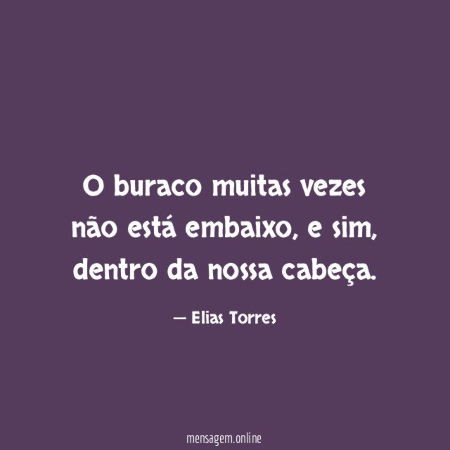 O buraco muitas vezes não está embaixo