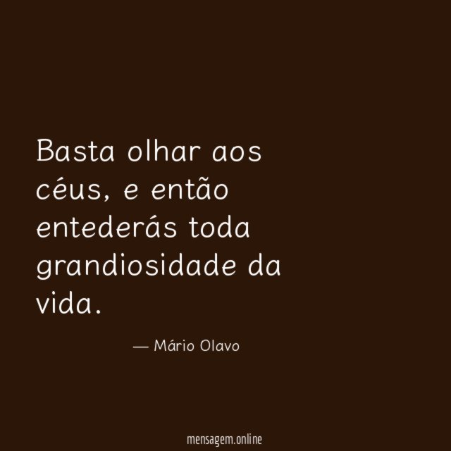 Basta olhar aos céus