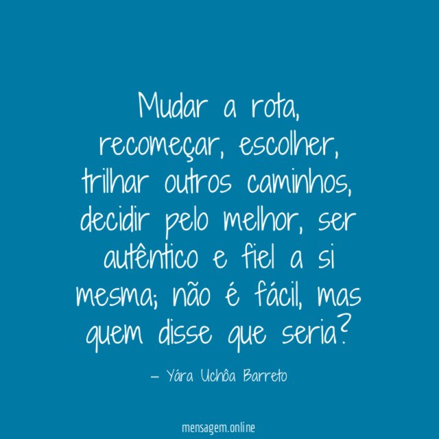 Mudar a rota