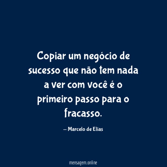 Copiar um negócio de sucesso que não tem